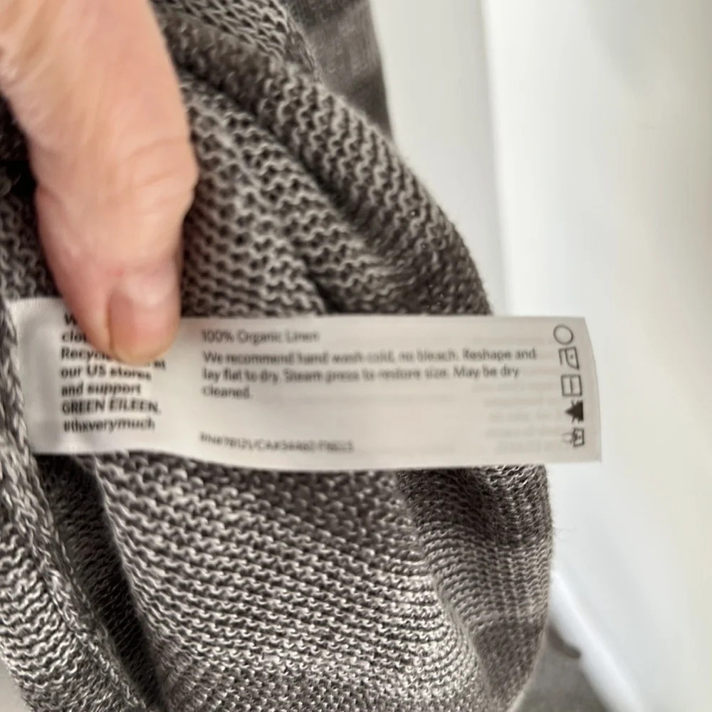 Eileen Fisher Organic Linen Open Hoody, Size XS, Like New - Picture 7 of 8